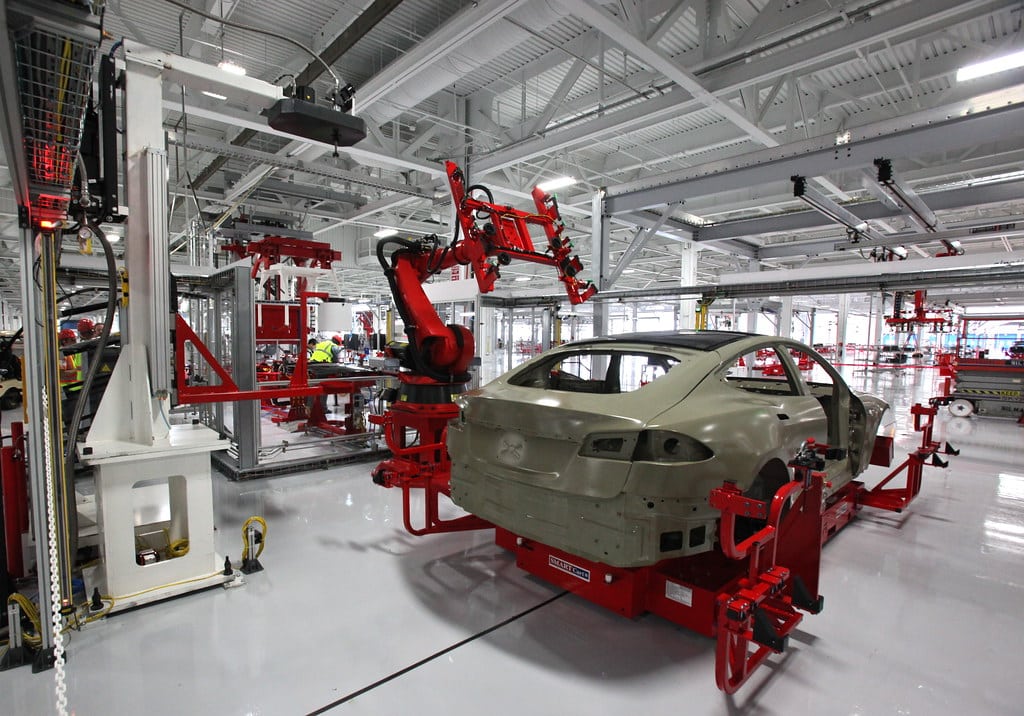 Chaîne d'assemblage de véhicules électriques